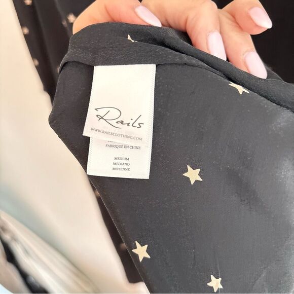 Rails Stars/Twinkle Hana‎ 100% Silk Casual Dress Women’s Size M - Picture 6 of 7